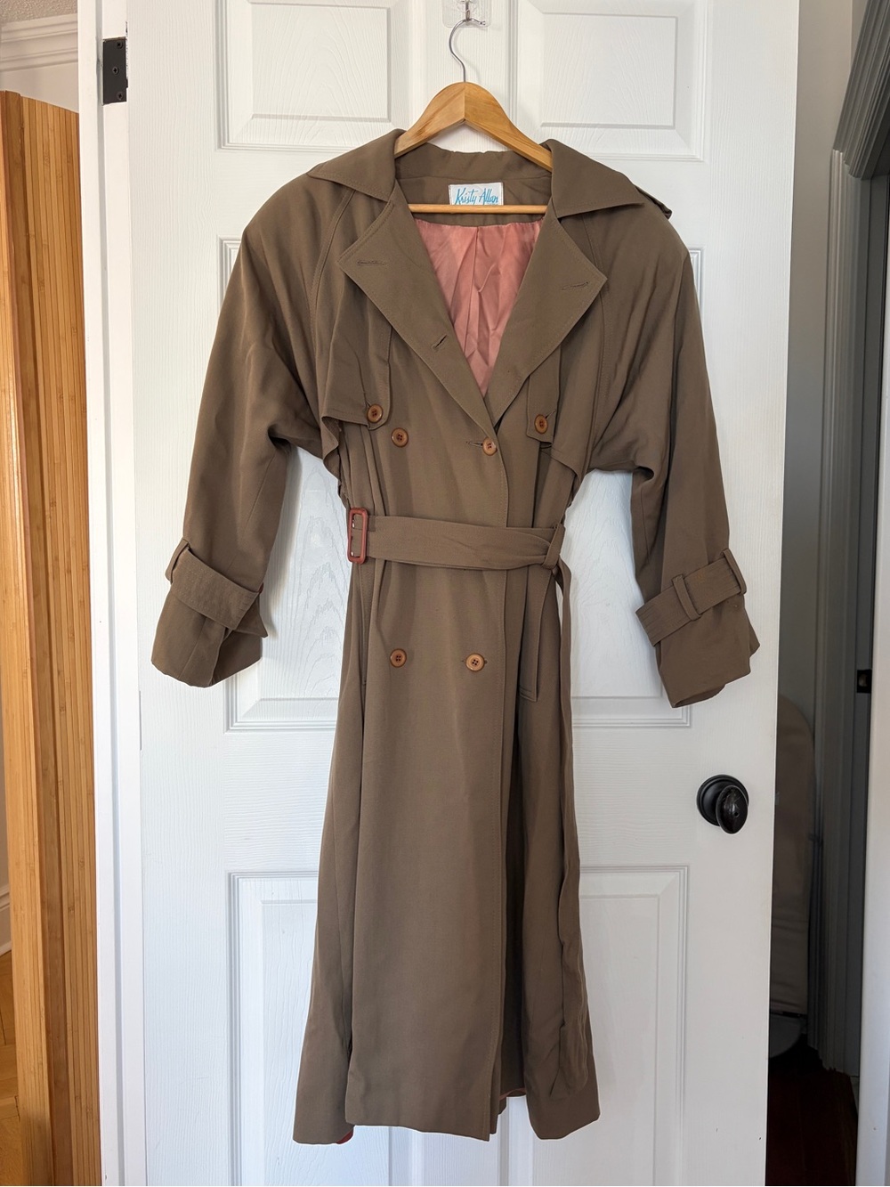 Vintage Kristy Allen Wool Trench Coat